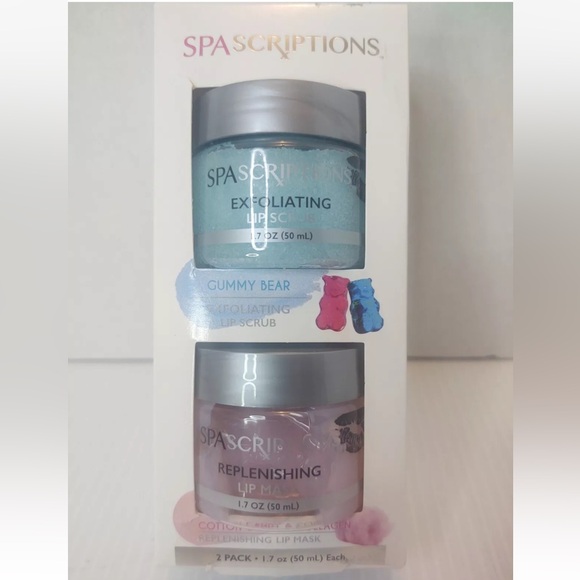 2packof 2 SpaScriptions Lip TherapyKit GummyBearScrub/CottonCandyMask 1.7oz each - Picture 2 of 3